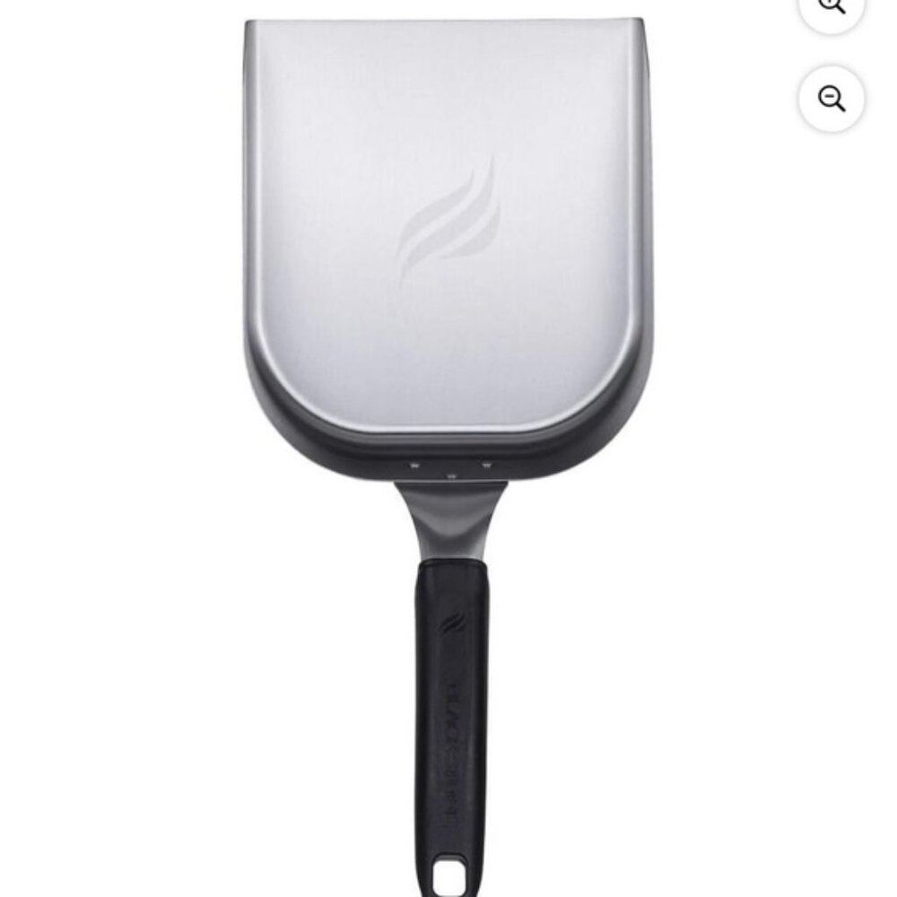 Double-Sided Grill Pan with Flip Lid - Stainless Steel & Black Handle